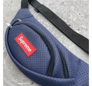Бананка з перфор. шкірозамінника синя Supreme Бананка з перфор. шкірозамінника синя Supreme